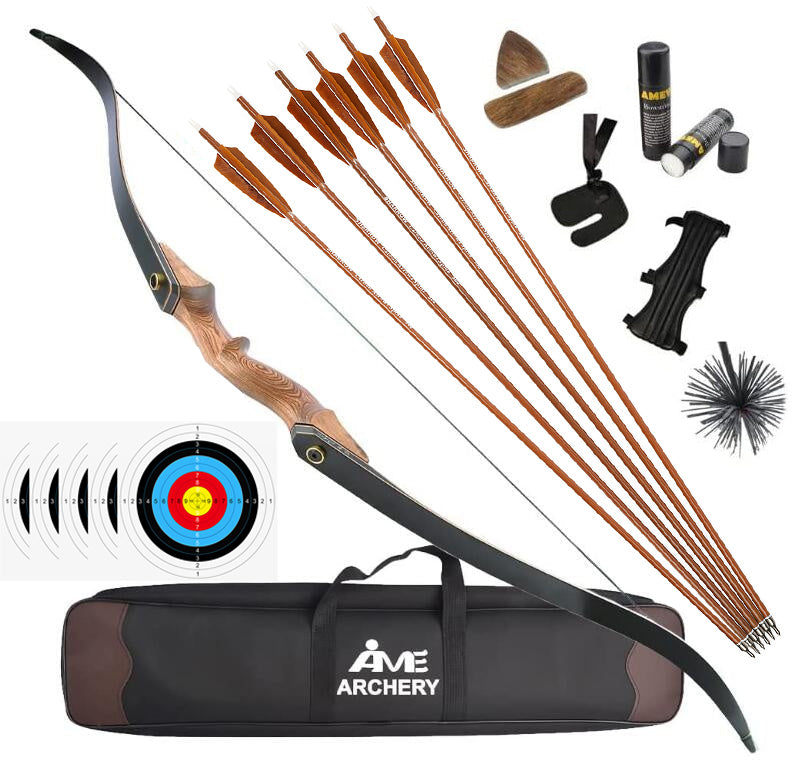 AMEYXGS Archery Compound Bow Fishing Kit Bow Fishing Reel and Arrows Draw  Weight 30-55 lbs Hunting Bow Adults Archery with Hunting Accessories -  Right