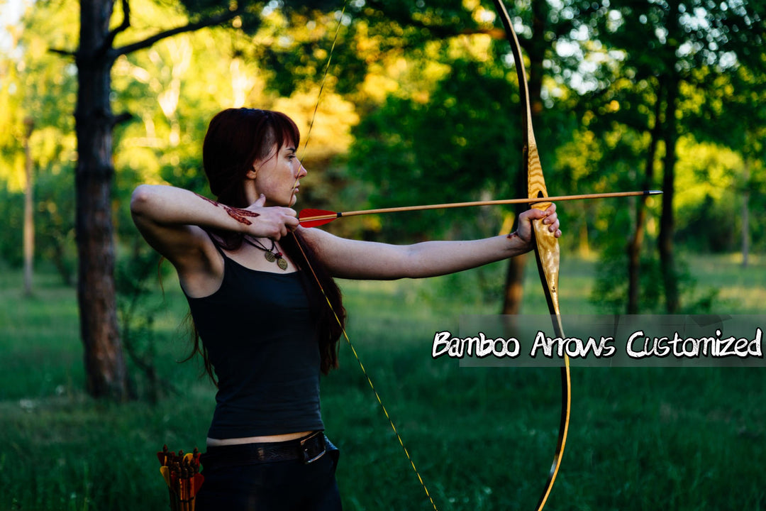 AMEYXGS Archery Traditional Bamboo Arrows Handmade & Customized