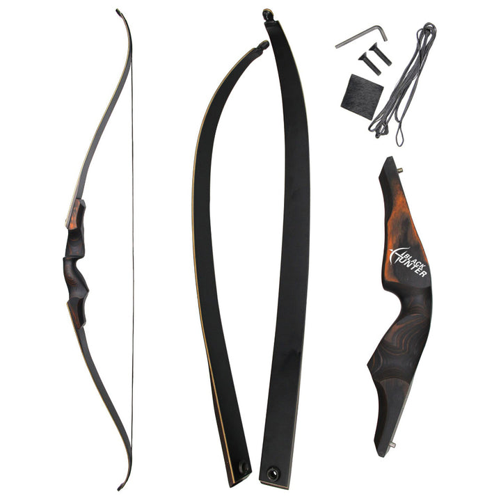 🎯60" Recurve Traditional Bow 25-60lbs Hunting Outdoor Training Practice