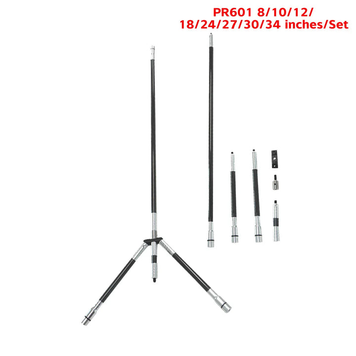 PR601 Bogenschießen Stabilisator Balance Bar Set Rod Extend V-Bar System Recurve Compoundbogen 