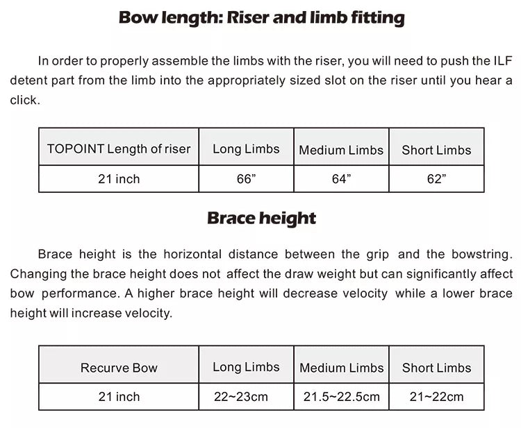 🎯Slither ILF 17'' 19'' 21'' Recurve Bow Riser Bogengriff
