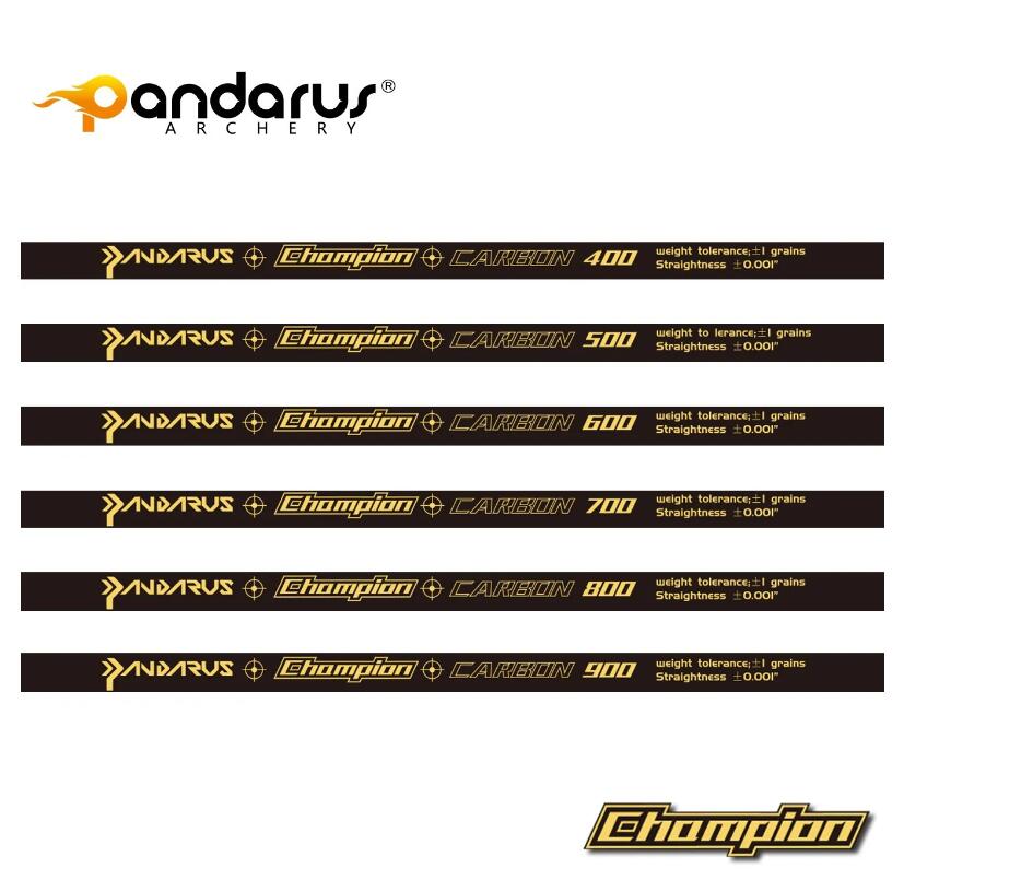 (12er-Pack) PANDARUS CHAMPION 4.2 Zielpfeil aus reinem Carbon ±0,001 Wettkampfpfeile +0,001''