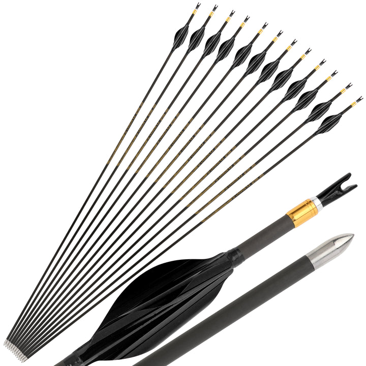 🎯AMEYXGS Archery Competitive 4.2mm Target Arrows Carbon Arrow Spine 700/800/900/1000