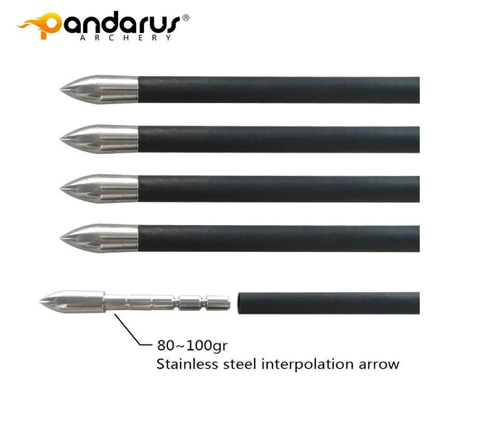 🎯4.2mm Pure Carbon Target Arrow ±0.001'' Competition PANDARUS CHAMPION