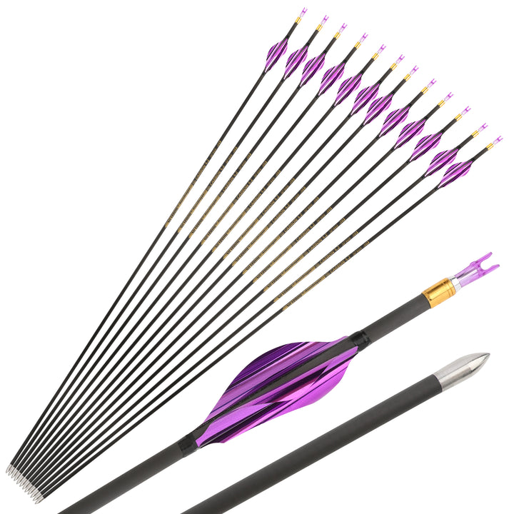 🎯AMEYXGS Archery Competitive 4.2mm Target Arrows Carbon Arrow Spine 700/800/900/1000