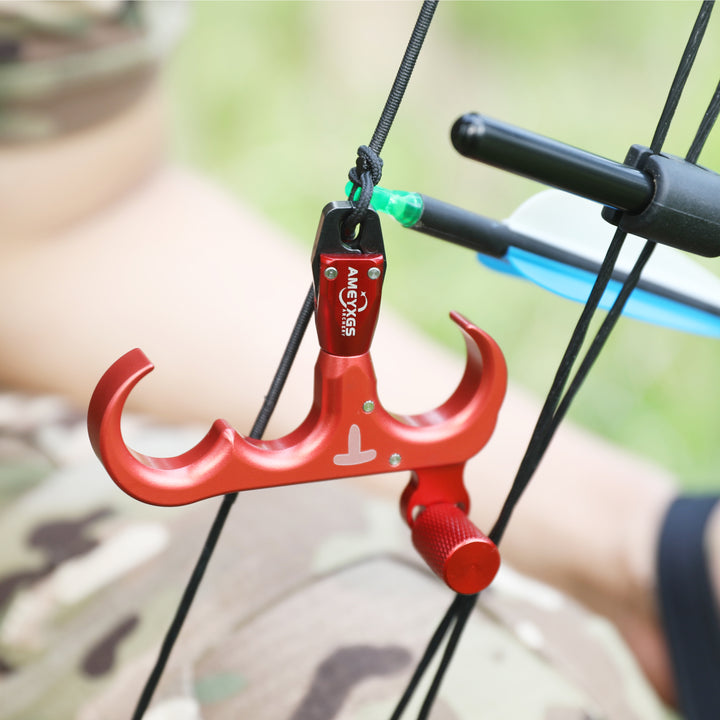 🎯AMEYXGS Archery Compound Bow Thumb Release Aids Automatic Trigger Hunting