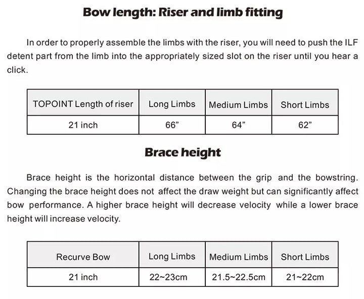 🎯Slither ILF 17'' 19'' 21'' Recurve Bow Riser Bow Handle