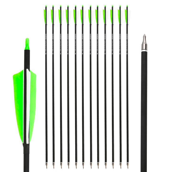 🎯SHARROW Archery Carbon Arrows for Compound Recurve Bow Competition