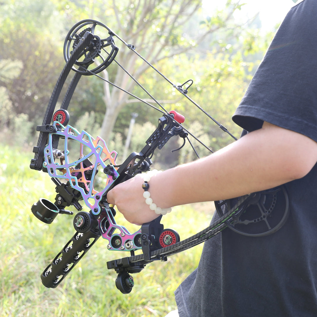 🎯Titanium Alloy Dual-purpose Compound Bow 40-75 LBS Competitive Shooting Hunting（Steel Ball & Archery ）