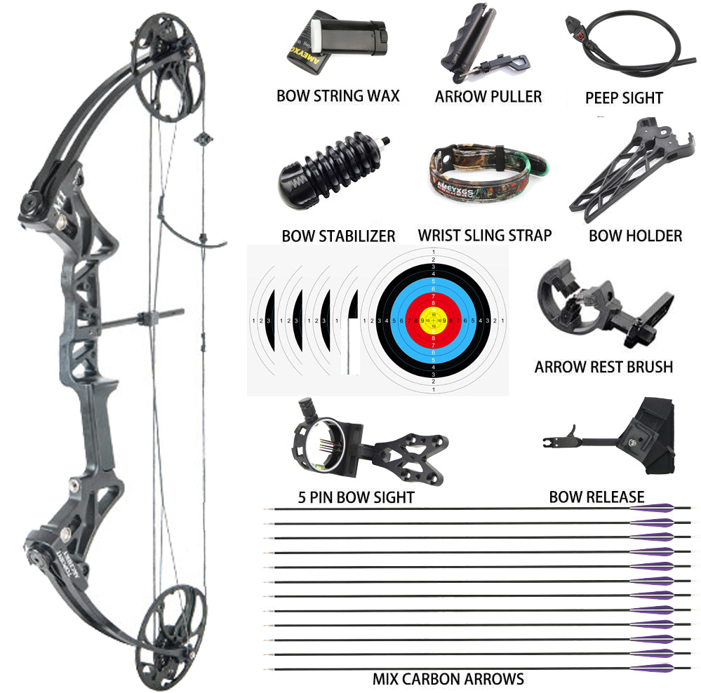 🎯Topoint M1 Compound Bow 19-70 LBS Hunting Target Archery