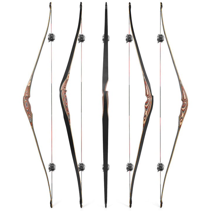 🎯58" Traditional Bow Triangle Bow Archery Hunting 20-55LBS Horsebow Archery Target