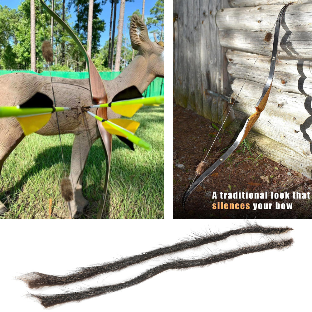 🎯AMEYXGS Archery Beaver Fur String Stabilizer Traditional Recurve Longbow