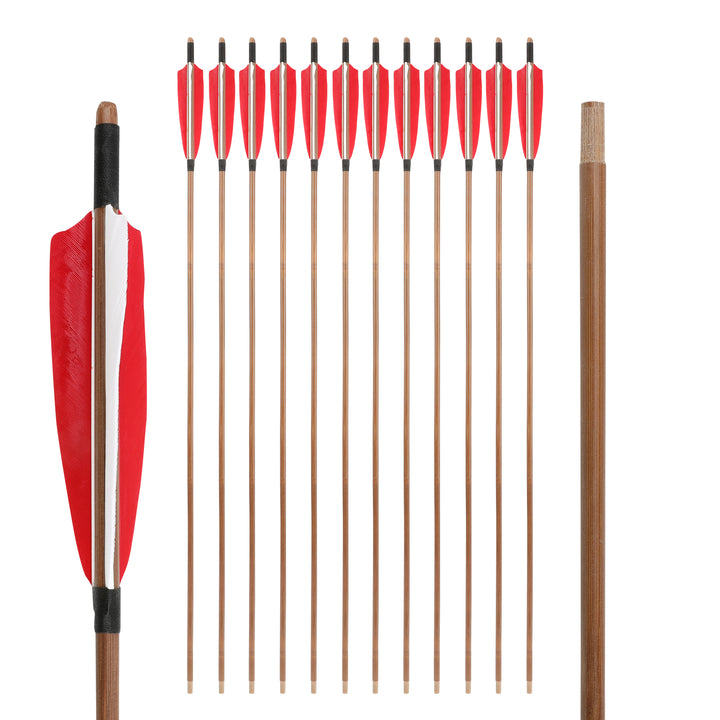 🎯Archery Handmade Traditional Bamboo Arrow for Longbow Bow Shooting Hunting