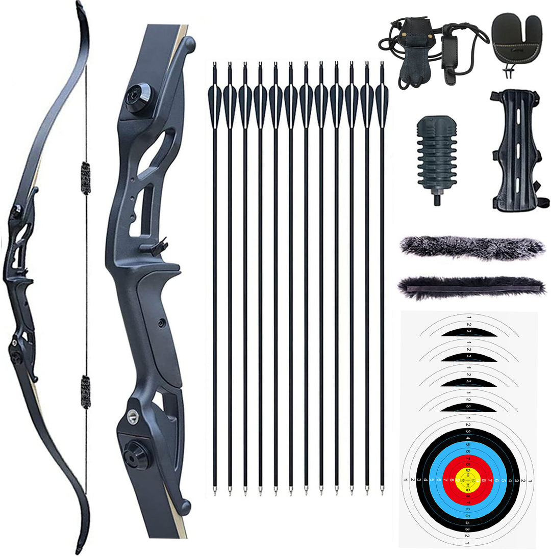 🎯56" Takedown Recurve Bow and Arrows Set for Archery Hunting Bow Shooting Practice 30-50lb