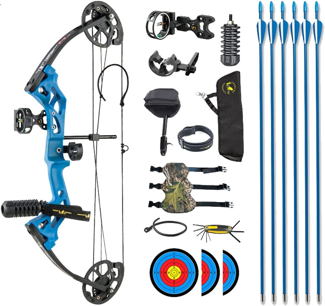 🎯TOPOINT ARCHERY M3 Compound Bow Package for Beginners Junior&kids ,10-30Lbs Adjustable