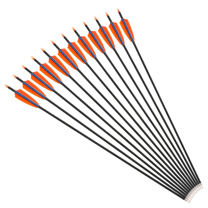 🎯Archery 500 Spine Carbon Arrows for Traditional Longbow Hunting Target