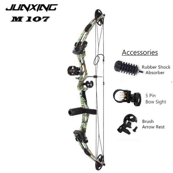 🎯Archery Compound Bow Junxing M107 Adjustable Poundage (35 -55 lbs)