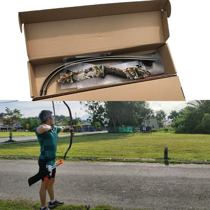 🎯Powerful JUNXING F179 Recurve Hunting Bow 56'' for Target Shooting Archers and Hunters