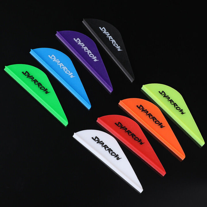 🎯SHARROW Archery Arrow Vanes 2" Rubber Fletche Feather  DIY Bow and Arrows Target