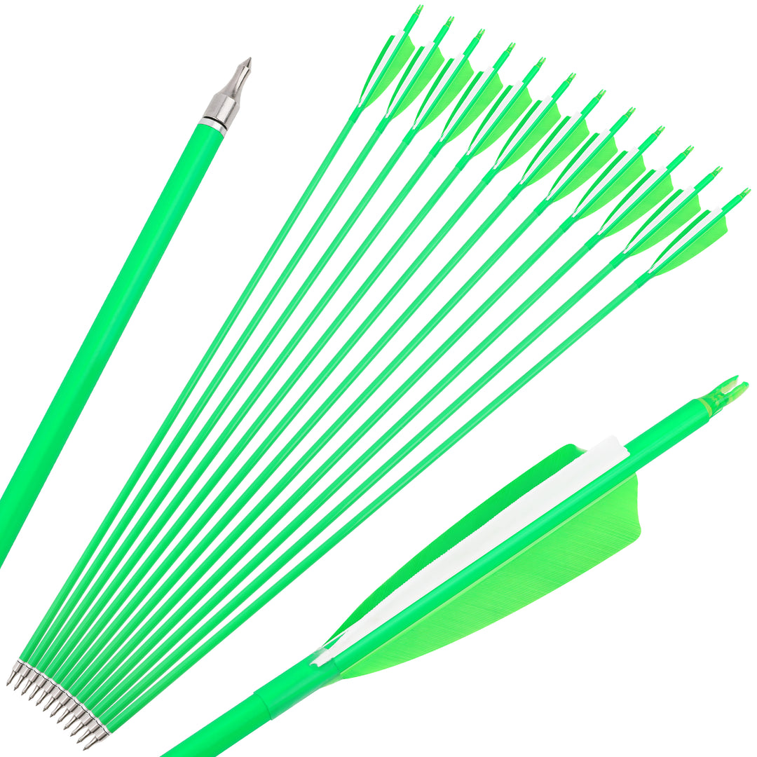 🎯31" Fluorescence Carbon Arrows for Archery Target Practice Hunting