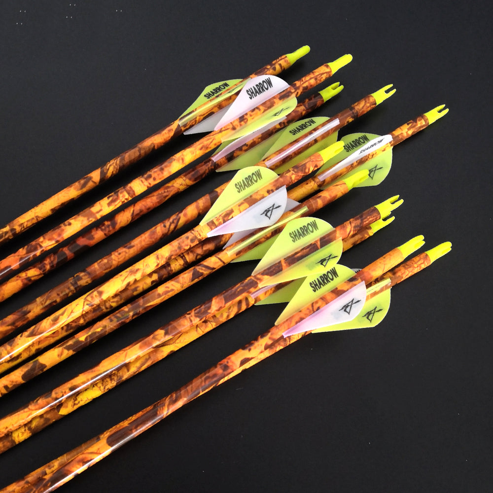 🎯Camouflage Carbon Arrow Spine 600 for Archery Hunting Target Practice