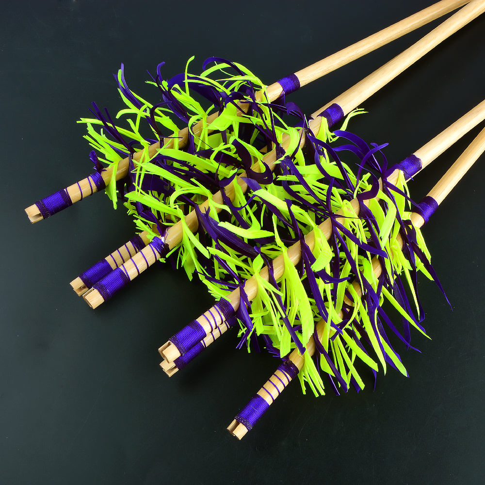 🎯DIY Handmade Archery Flu-Flu Wooden Arrows