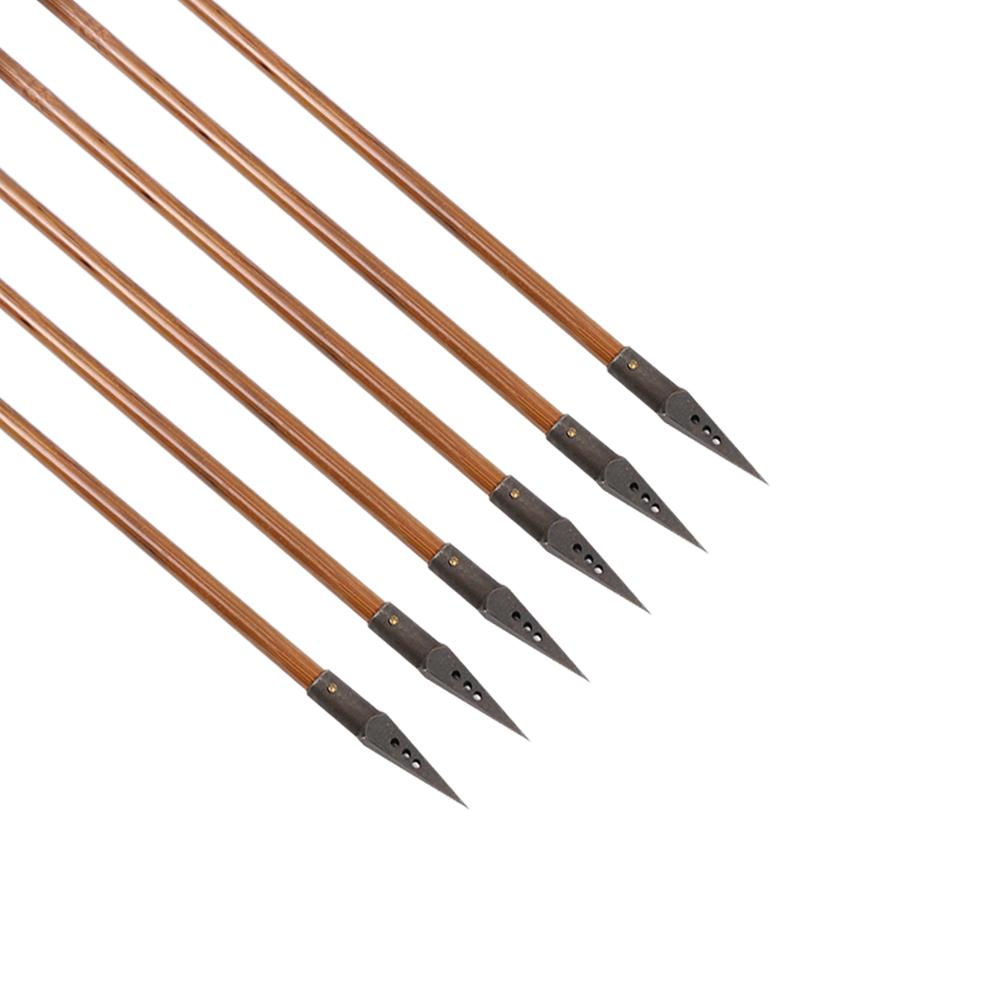 🎯12pcs Bamboo Arrows for Traditional Bow Longbow