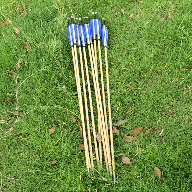 🎯Wood Archery Arrows with Broadheads