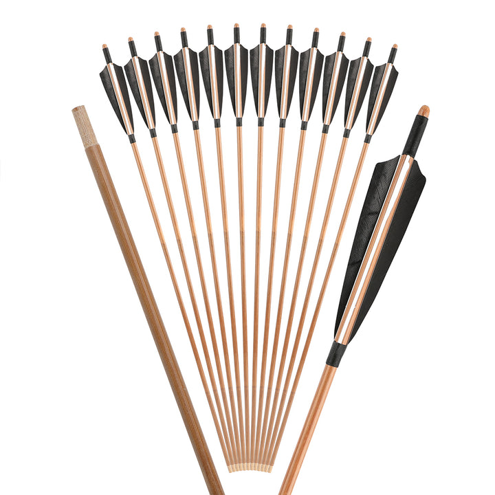 🎯Archery Handmade Traditional Bamboo Arrow for Longbow Bow Shooting Hunting