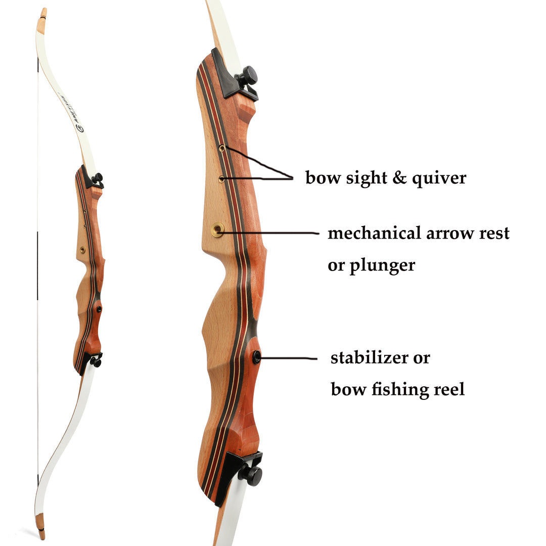 Archery Takedown Recurve Bow 16-38lbs Adult – AMEYXGS Archery