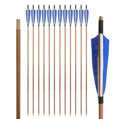 🎯Archery Handmade Traditional Bamboo Arrow Longbow Bow Shooting Hunting