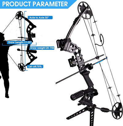 JUNXING M120 Compound Bow and Arrow Kit for Practice Hunting