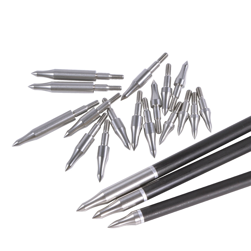 🎯Archery Pure Steel Broadheads 75-300grain Arrowheads Points