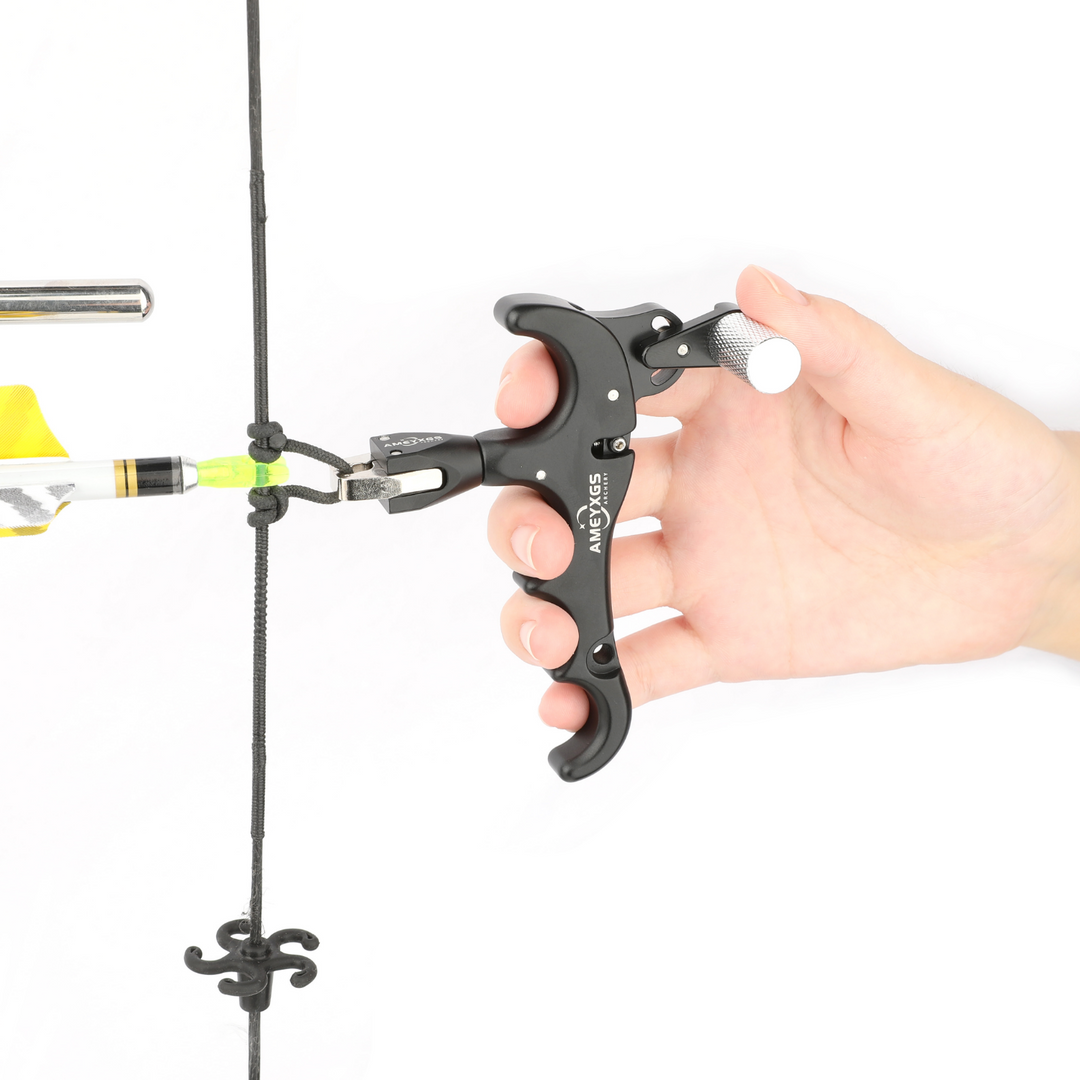 🎯AMEYXGS 4 Finger Release Aids Thumb Trigger Compound Bow