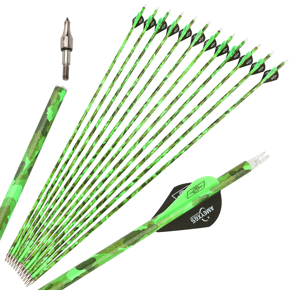 🎯Camo Carbon Arrows Archery for Compound Recurve Bow