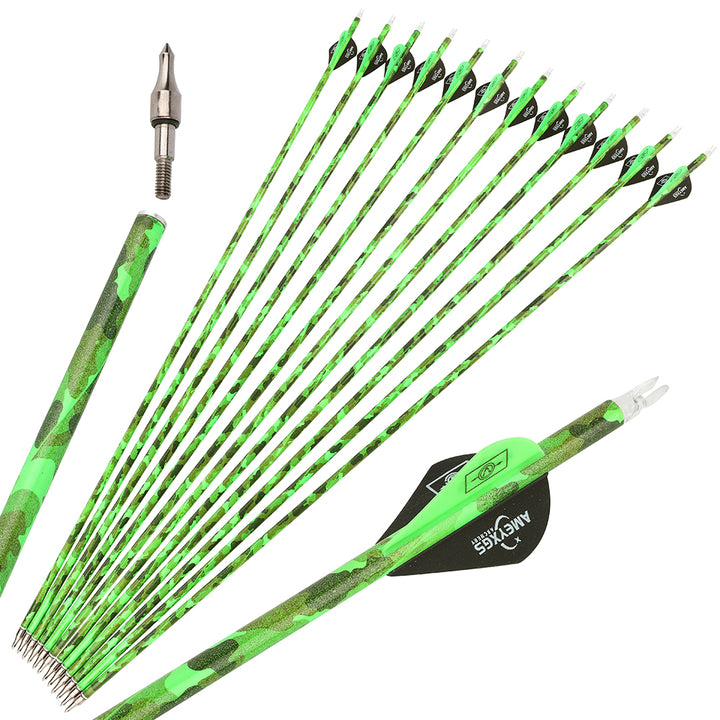 🎯Camo Carbon Arrows Archery for Compound Recurve Bow