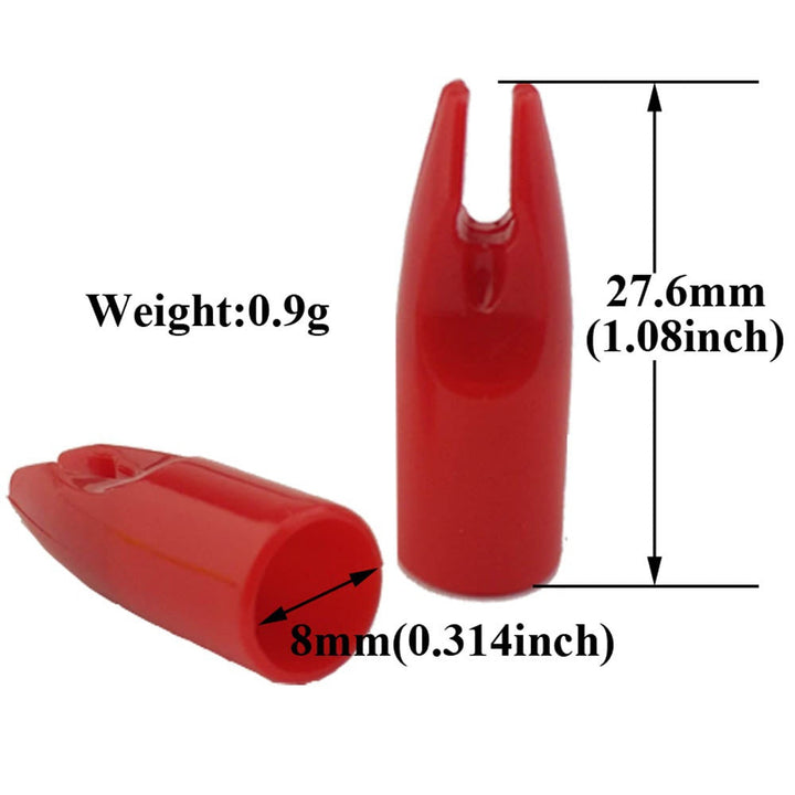 🎯Archery Nock 8mm Glue In Plastic Tail