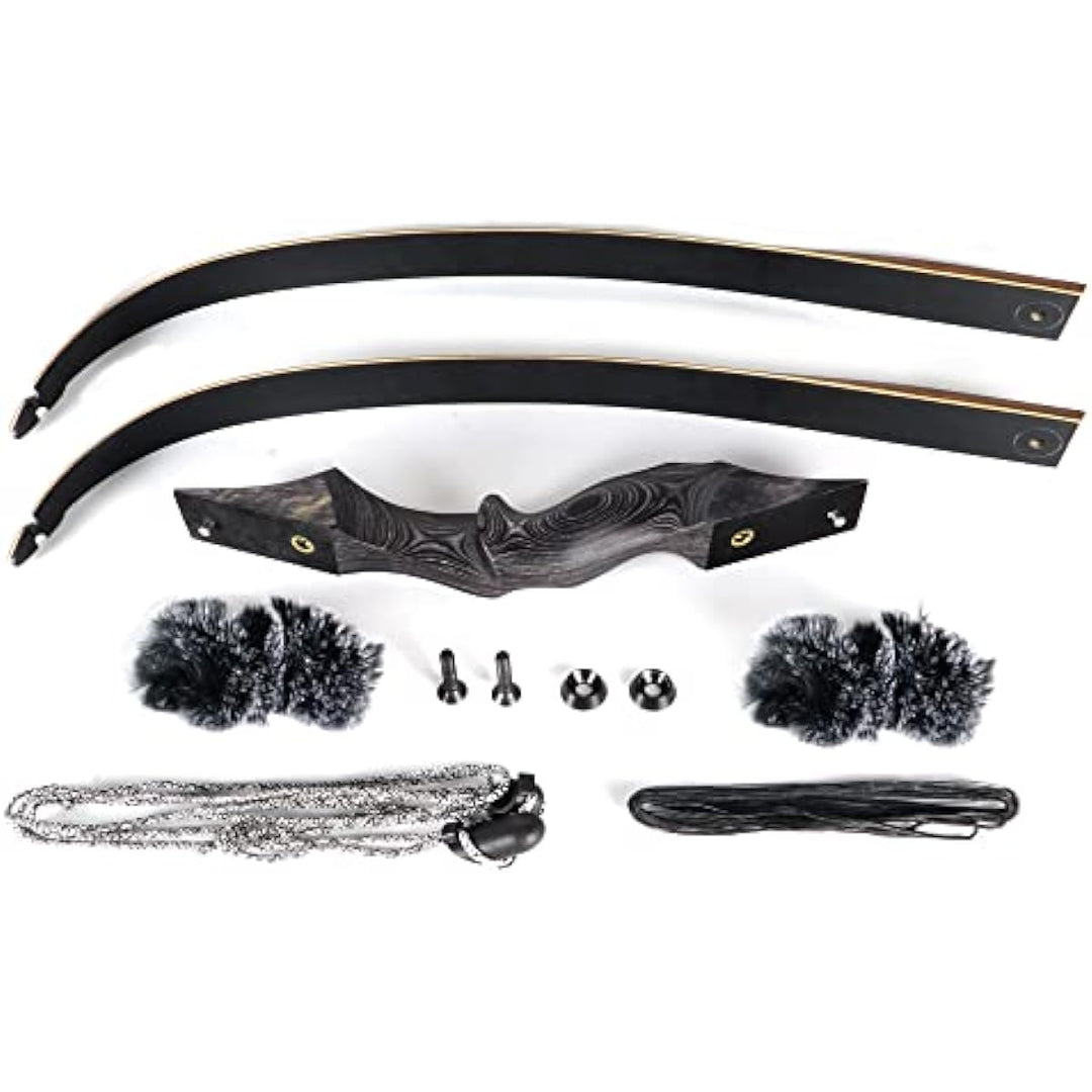 BLACK HUNTER Recurve-Bogen-Set, 20–60 Pfund, für Erwachsene, Outdoor, Jagd, Anfänger, Training, Bogenschießen