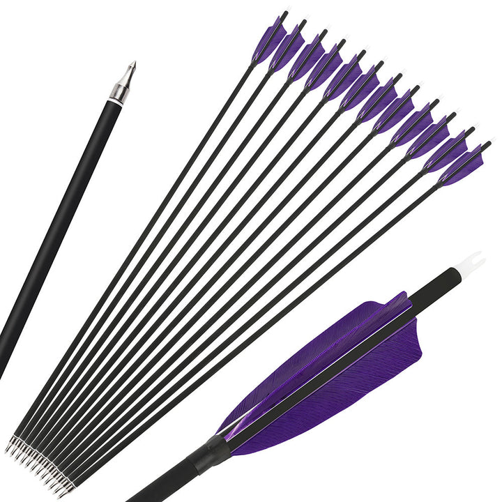 🎯 28" 30" 31" Carbon Arrows for Recurve Compound Bow Hunting