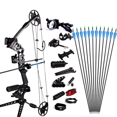 JUNXING M120 Compound Bow and Arrow Kit for Practice Hunting
