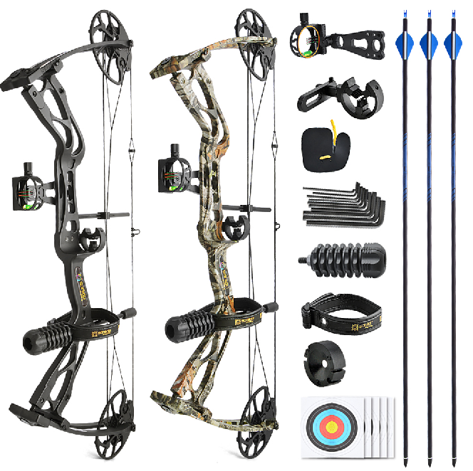 🎯Dragon X8 Compound Bow Set 0~60lbs Shooting Hunting