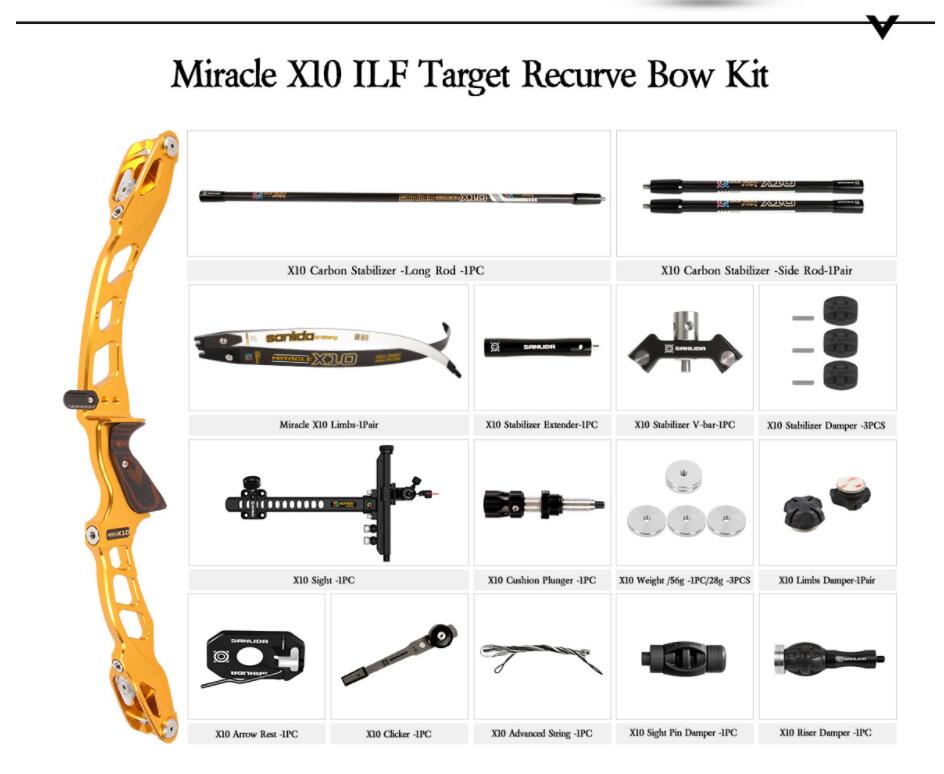 🎯SANLIDA Miracle X10 ILF Target Recurvebogen-Set