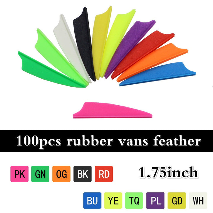 🎯100pcs Archery Hunting1.75'' Rubber Universal Arrow Feather Archery Hunting