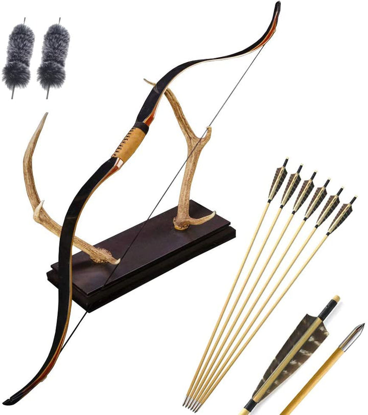 🎯Bogenschießen Traditionelles Langbogen-Pfeil-Set 20-50LBS